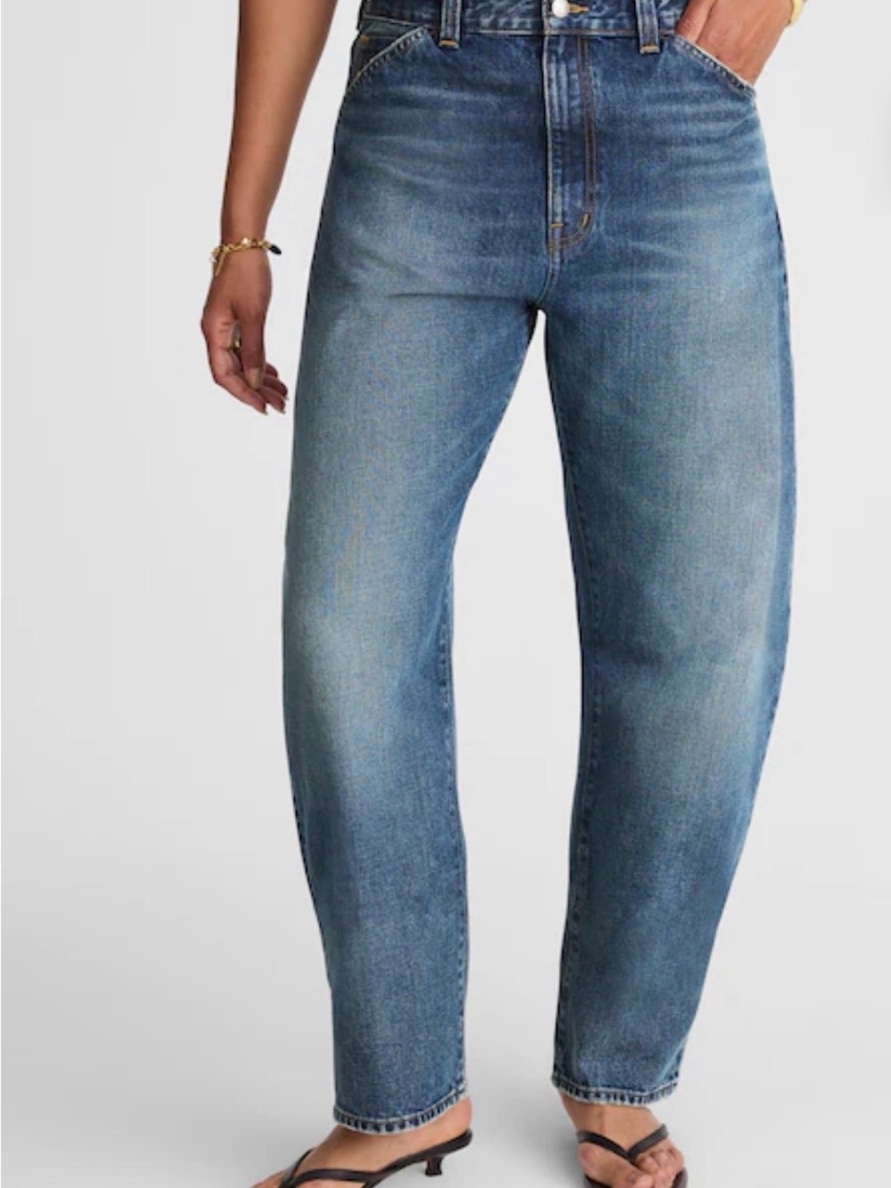 Madewell The Curvy Balloon Jean in Greendale Wash